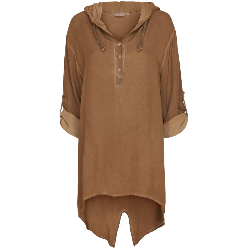 Bluse med hætte 3125-V - Tabacco Mode