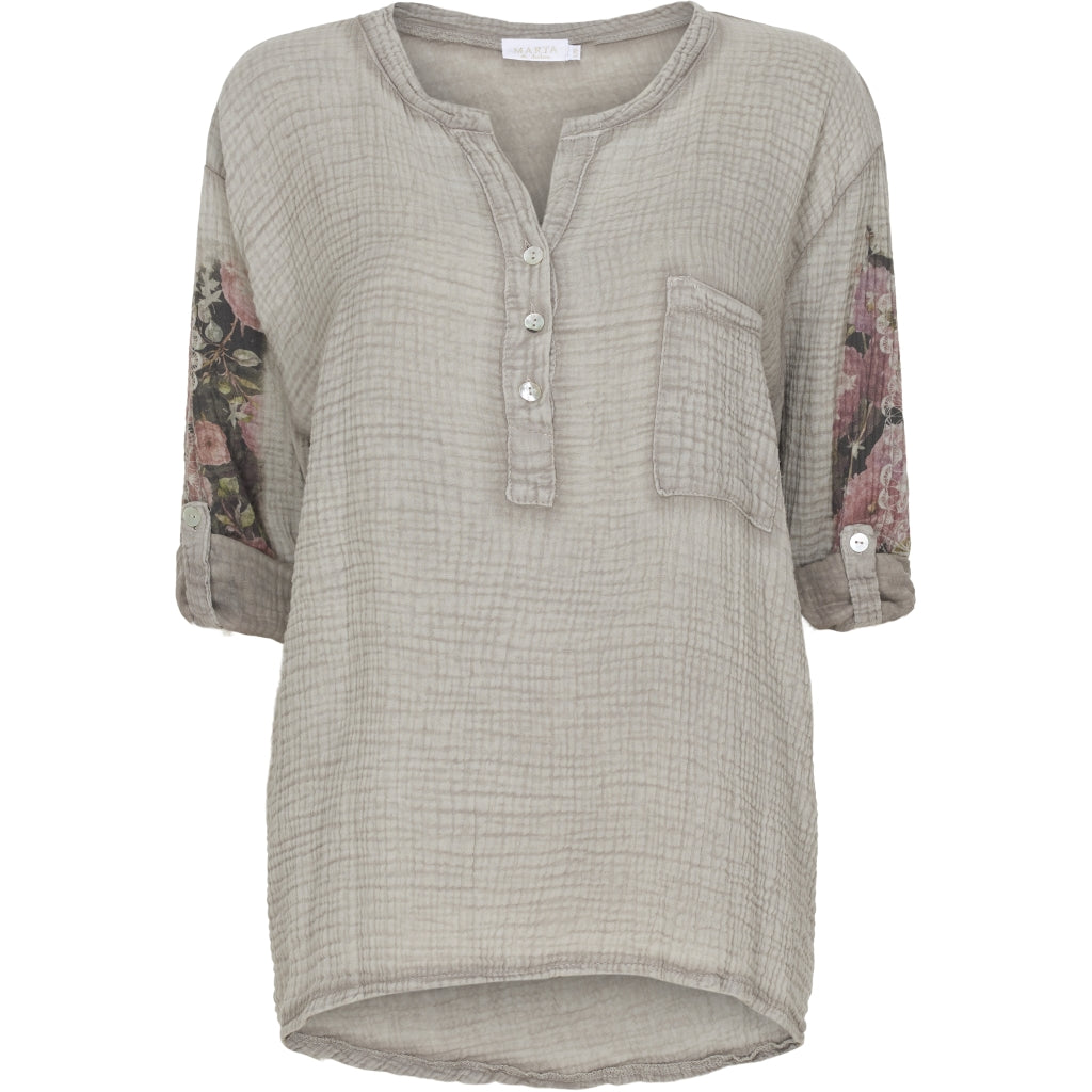 Bluse med blomster - Fango