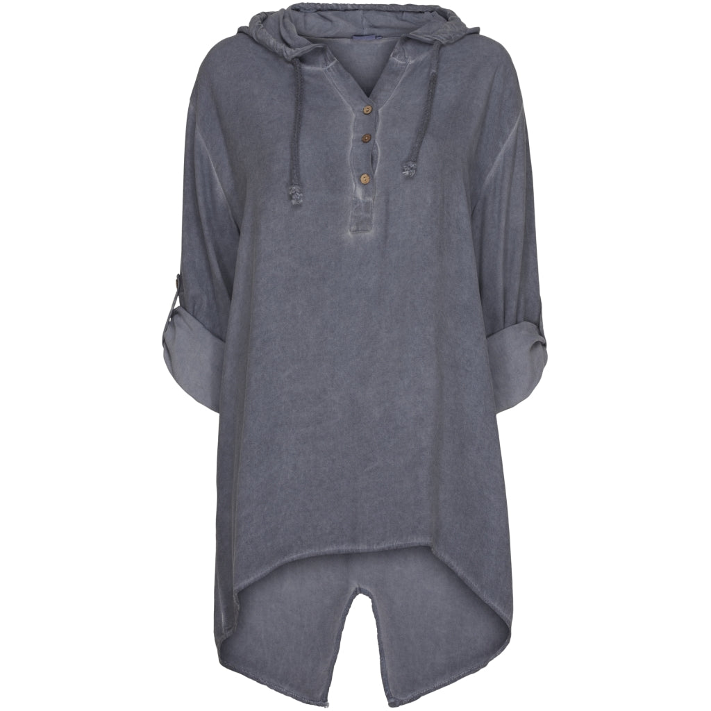 Bluse med hætte 3125-V - Denim Blue Hot på udsalg