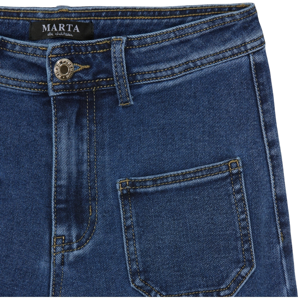 Marta du Chateau dame bukser MdcDelores Mdc183-26185 - Dark Blue Denim
