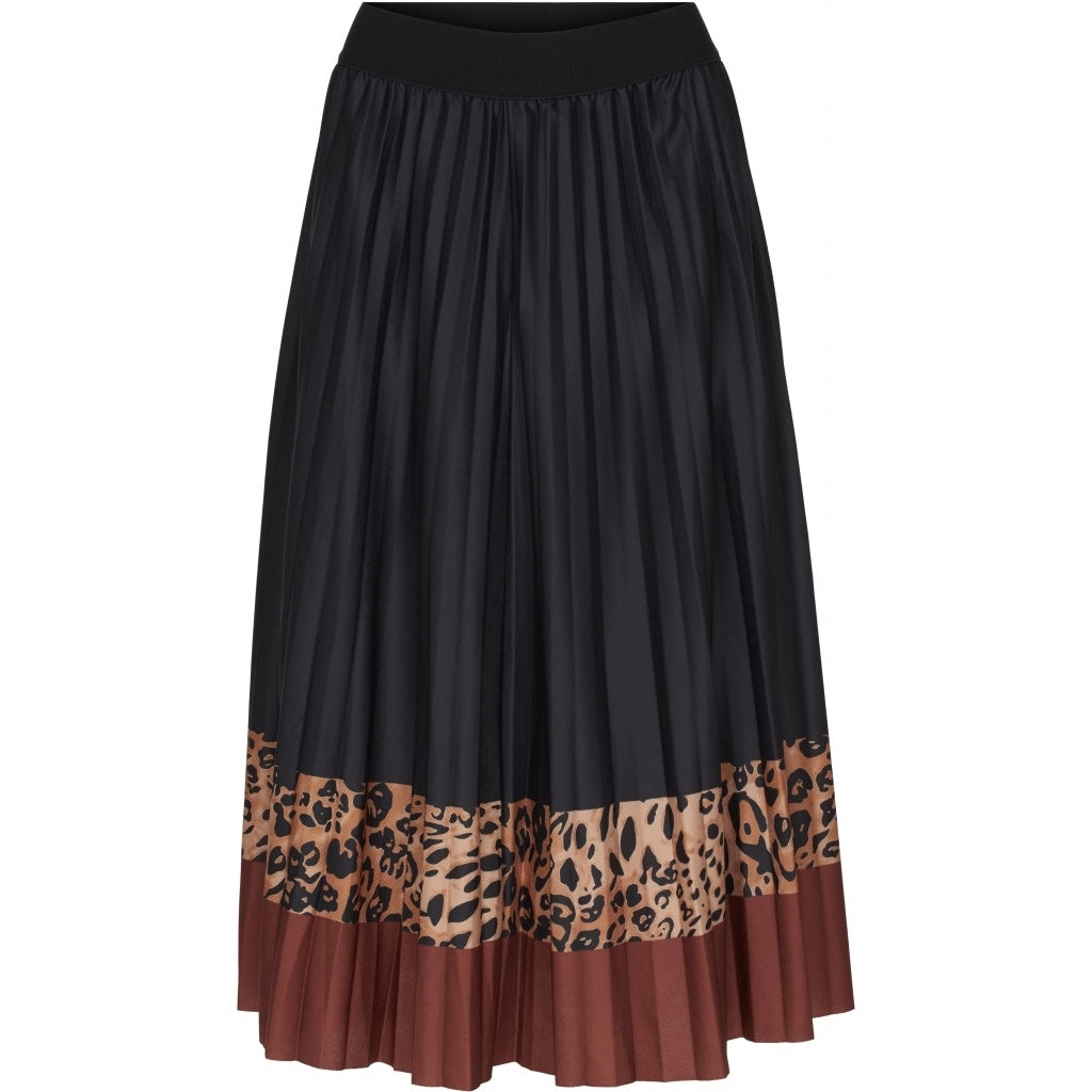 Flerfarvet nederdel - Black