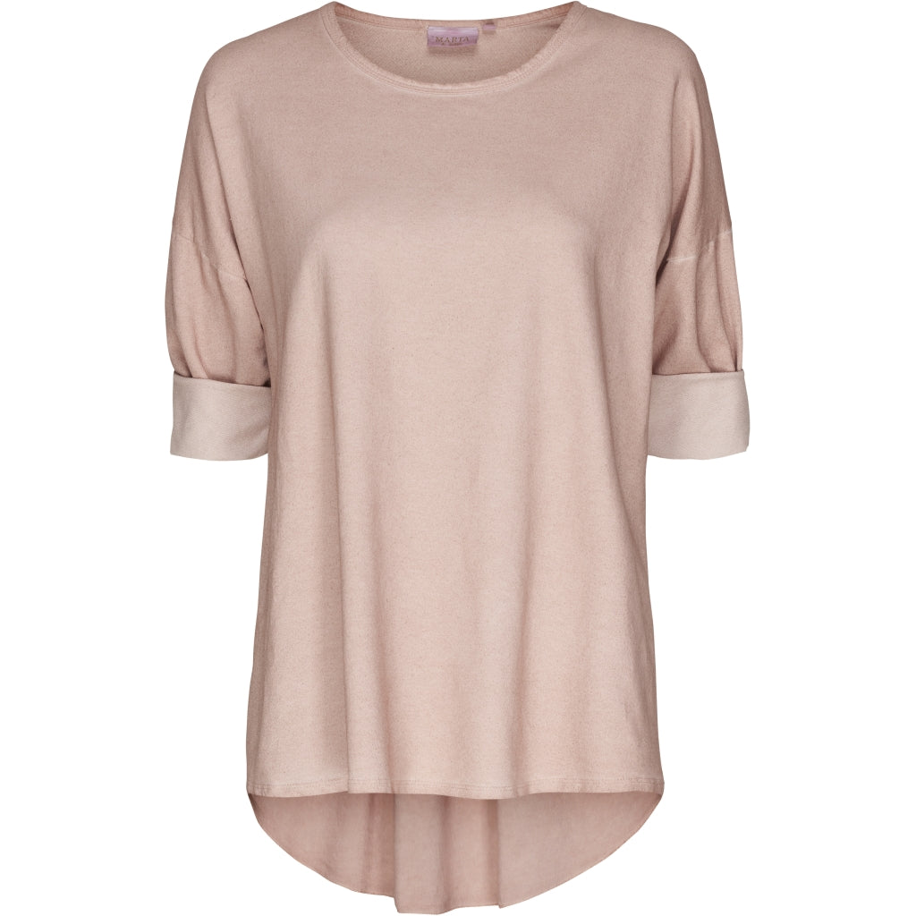 Bluse med 3/4 ærmer - Rose