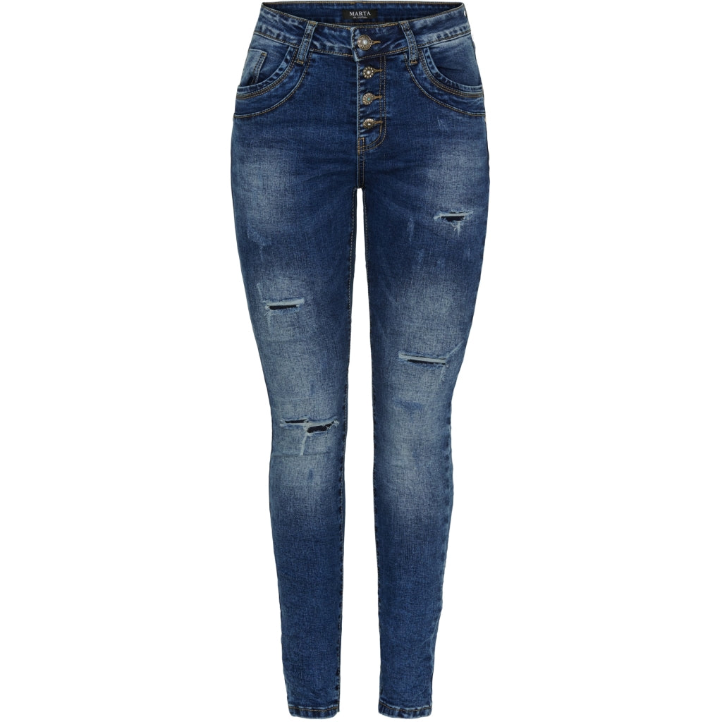 Marta du Chateau dame jeans MdcAna Mdc176-26164 - Dark Blue Denim