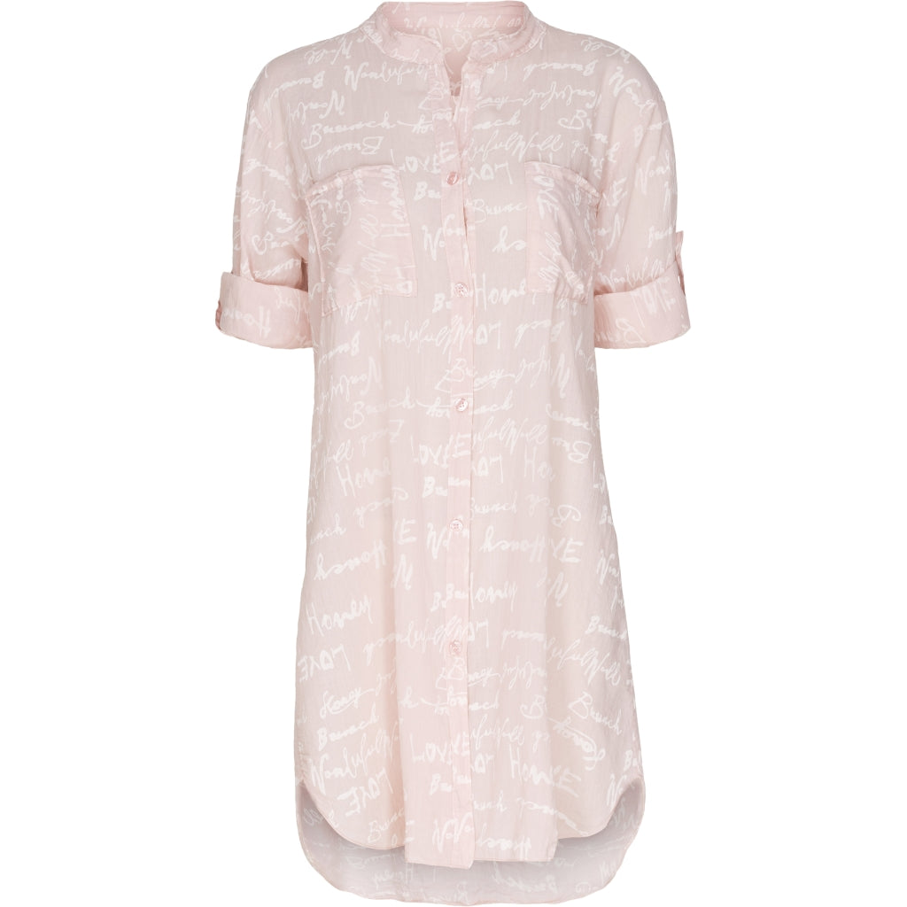 Skjortekjole med skrift - Rose