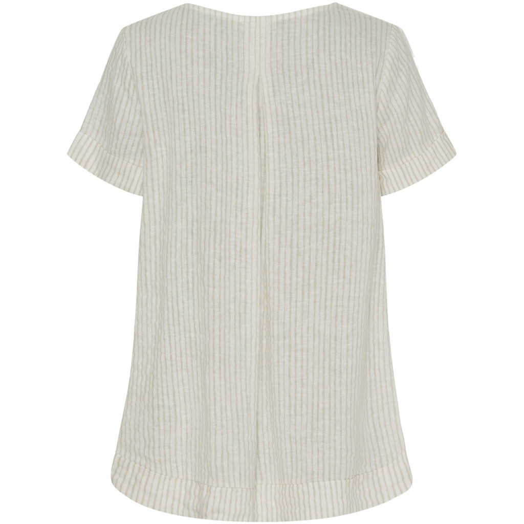 Marta Du Chateau dame bluse MdcNatalie - Panna Beige 1752 Stripe