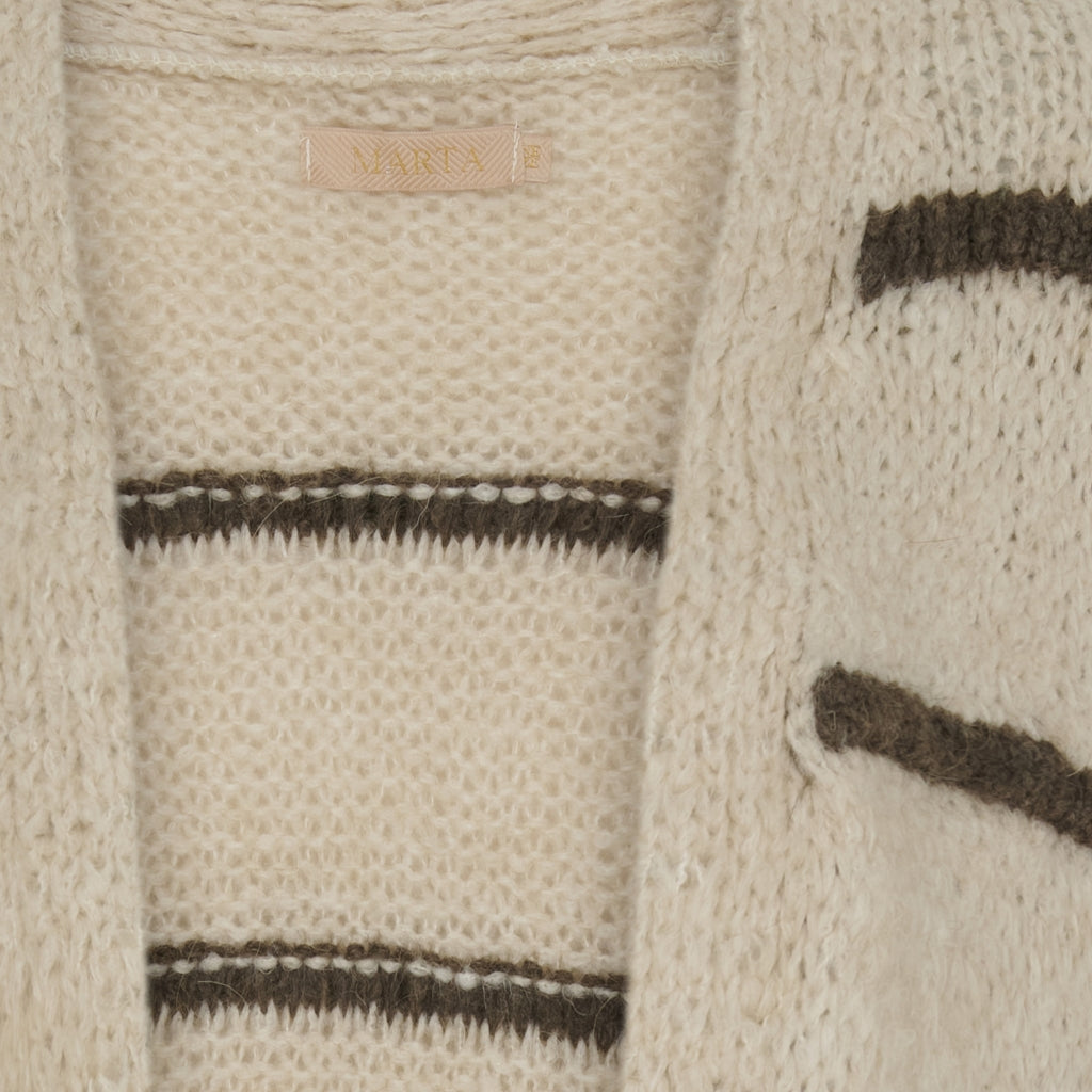 Marta du Chateau dame strik MdcSimone A0178 - Beige/Fango