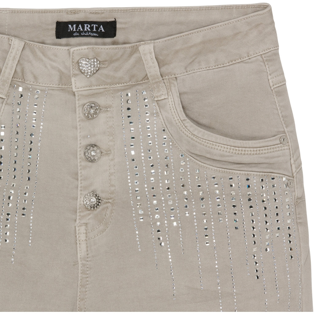 Marta Du Chateau dame jeans Emma 2680-14 - Denimbeige