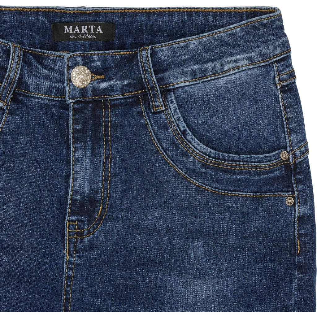 Marta du Chateau dame jeans MdcCamila Mdc179-26167 - Dark Blue Denim