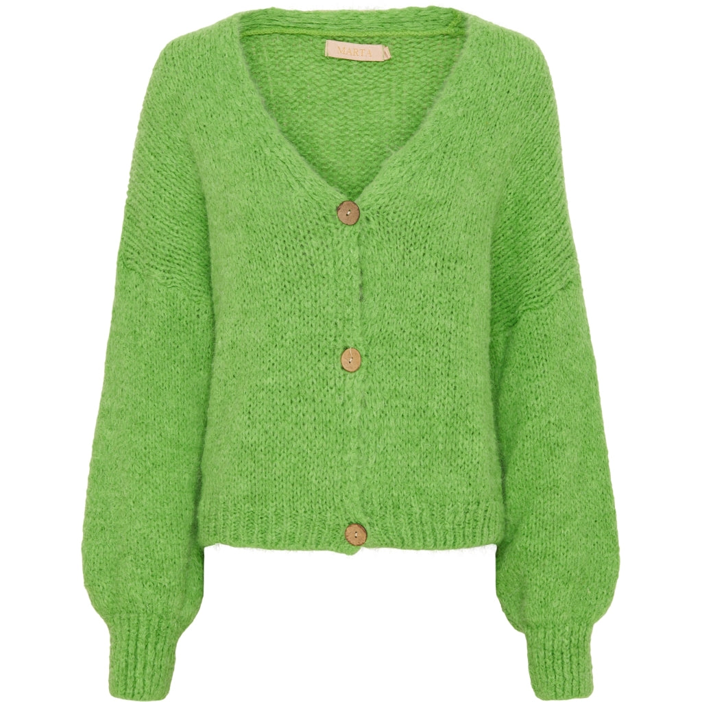 Marta Du Chateau dame strik cardigan 349 - Apple Green