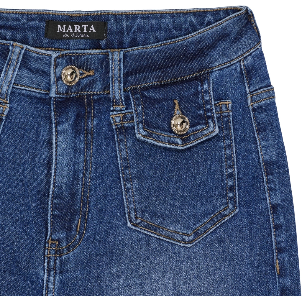 Marta du Chateau dame jeans MdcIrene MDC199-8237 - Blue Denim