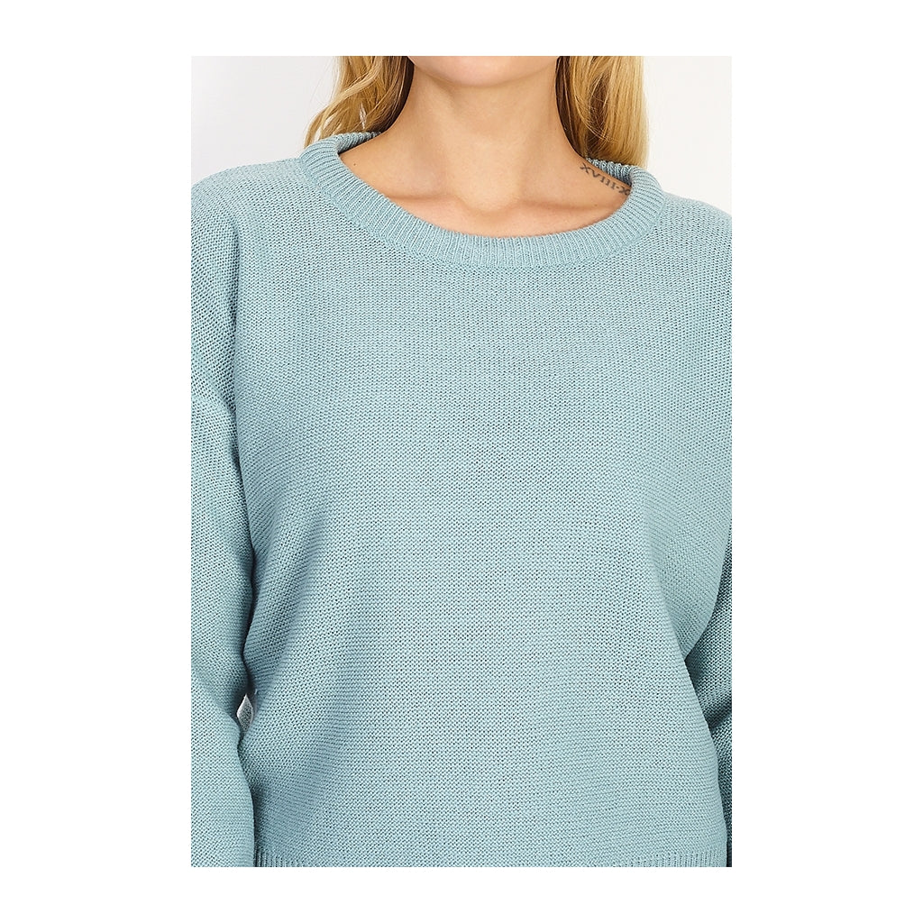Brave Soul Langærmet strik - Mint Blue Rabat