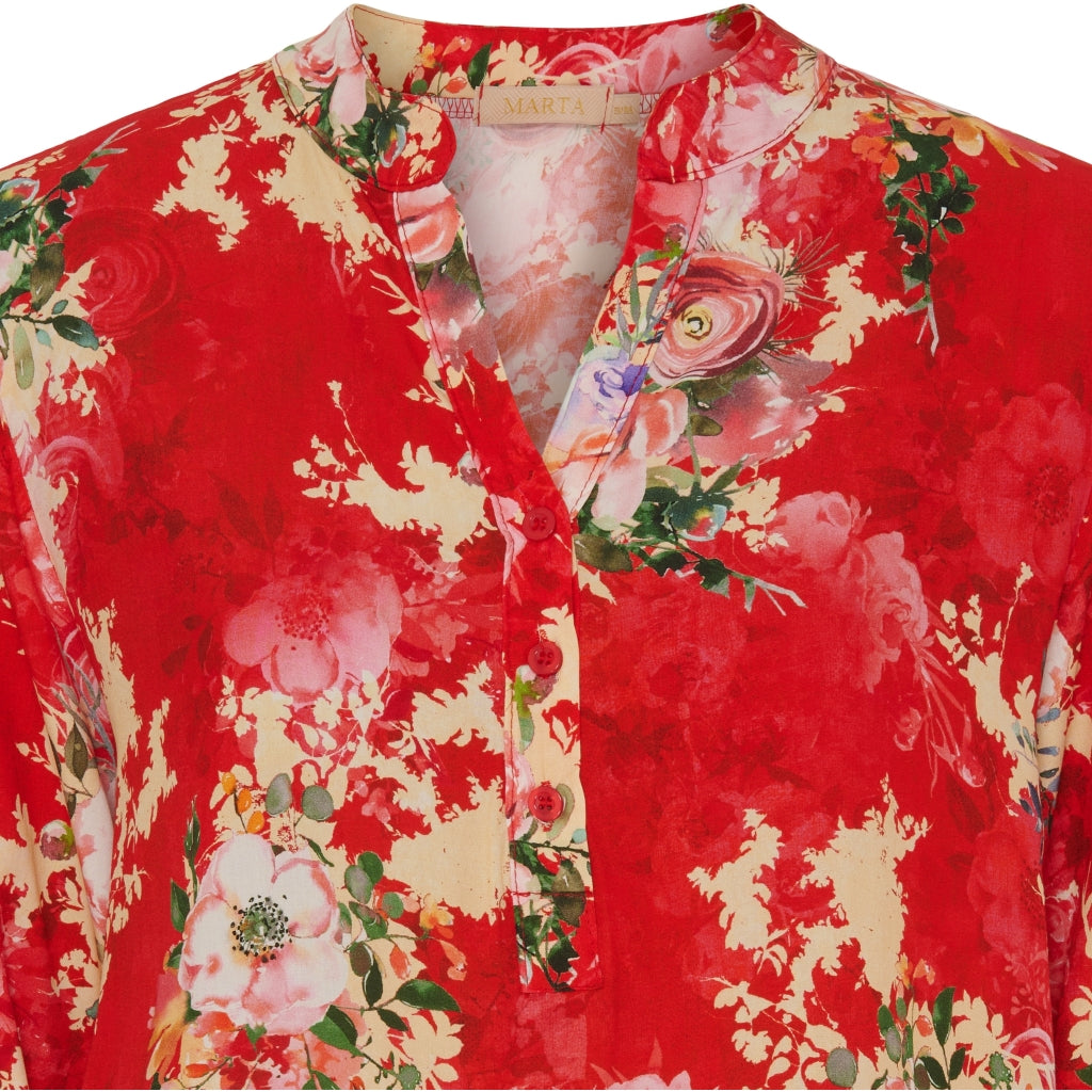 Marta Du Chateau dame bluse MdcFranziska 1614new - Rosso Originale