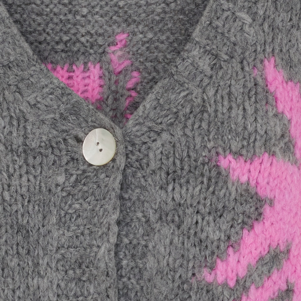 Marta du Chateau dame cardigan MdcPhilippine 9194 - Medium grey