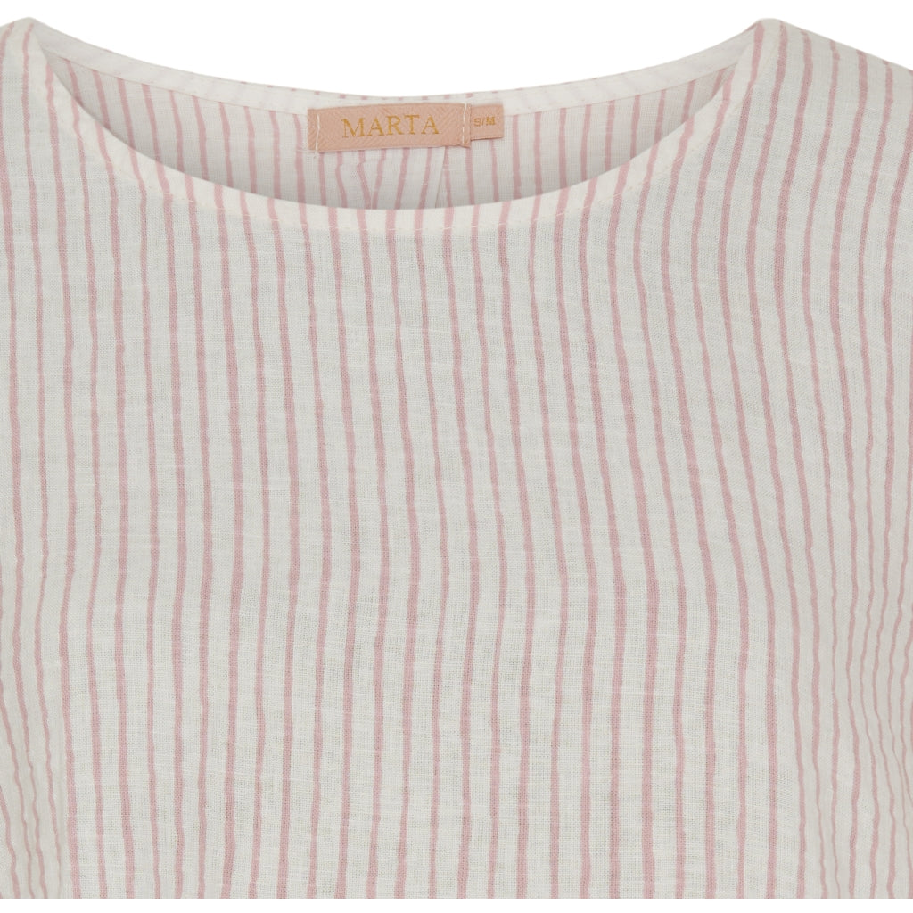Marta Du Chateau dame bluse MdcNatalie - Panna Old Rose 2017 Stripe