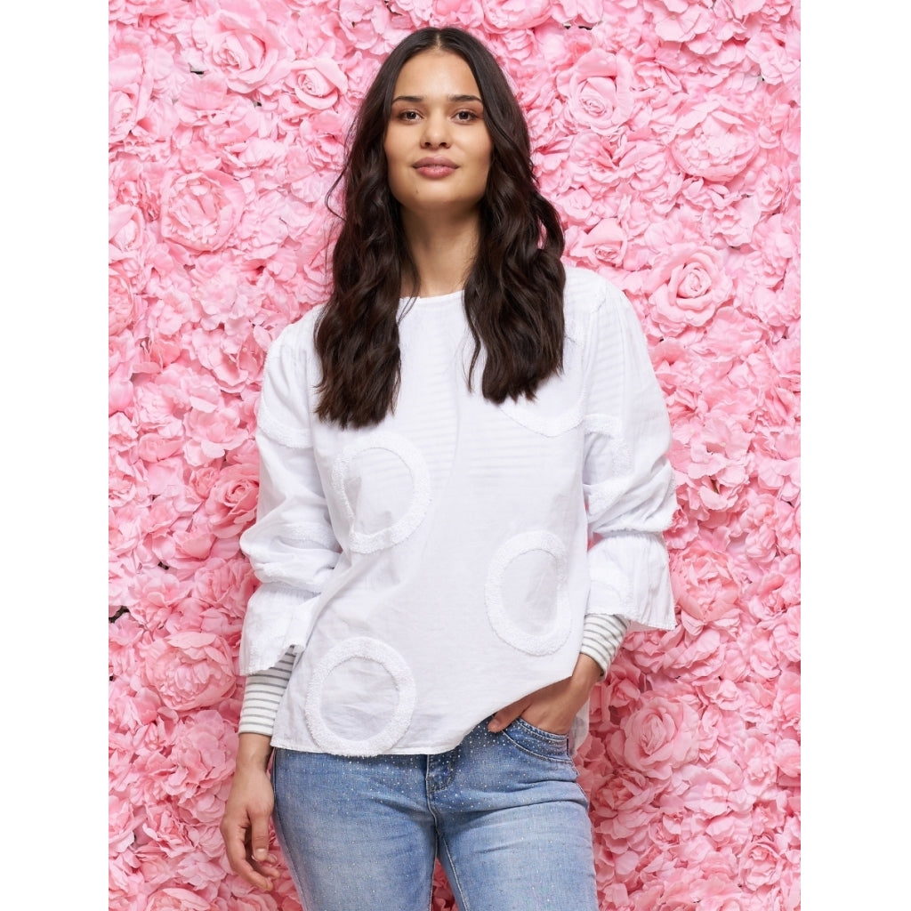 Marta Du Chateau dame bluse MdcVinter - White
