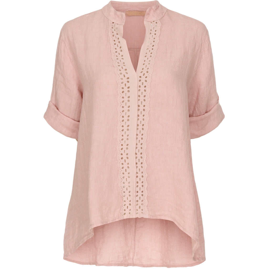 Bluse med v-hals 82422 - Rose