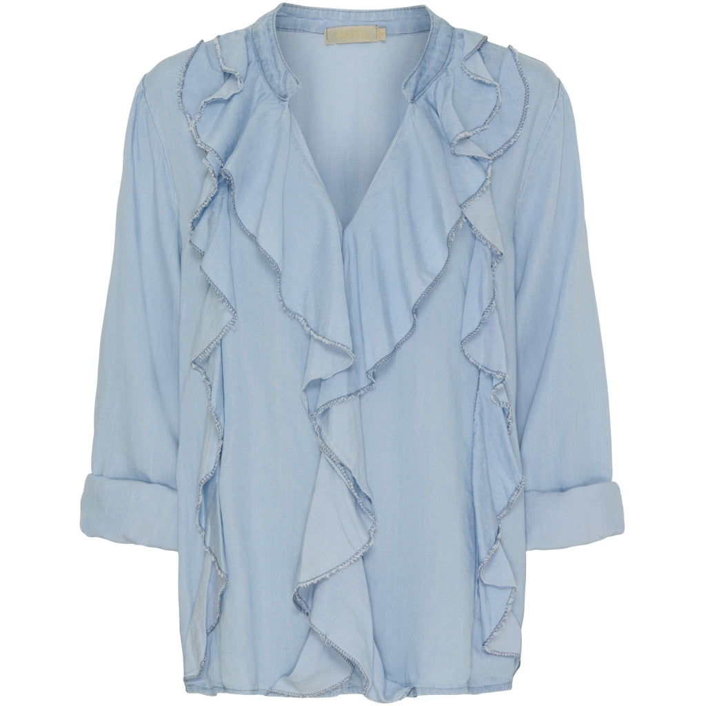 Marta Du Chateau dame bluse MdcFrancesca - Light blue