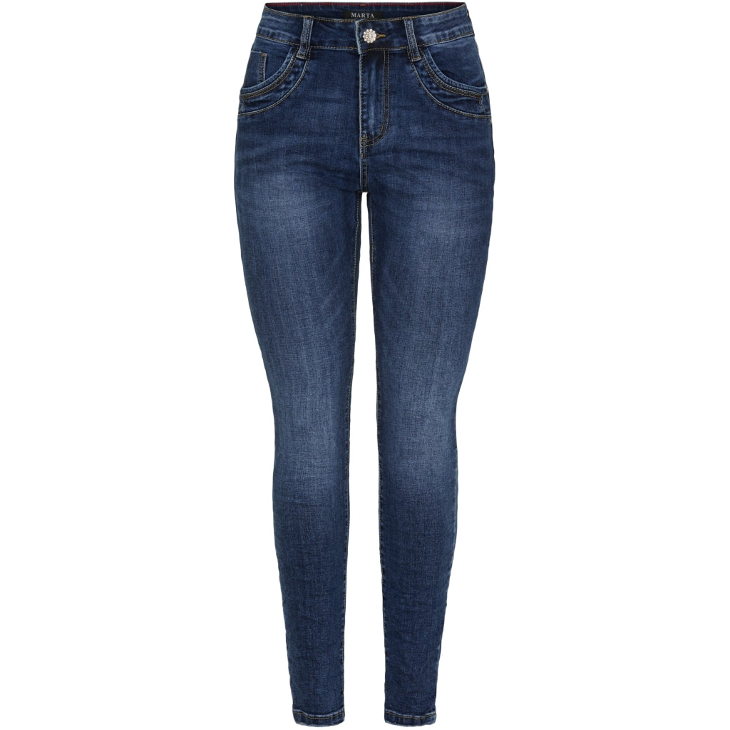 Marta du Chateau dame jeans MdcCarla Mdc181-26173 - Dark Blue Denim