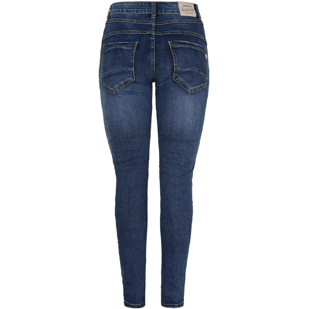 Marta du Chateau dame jeans MdcCarla Mdc181-26173 - Dark Blue Denim