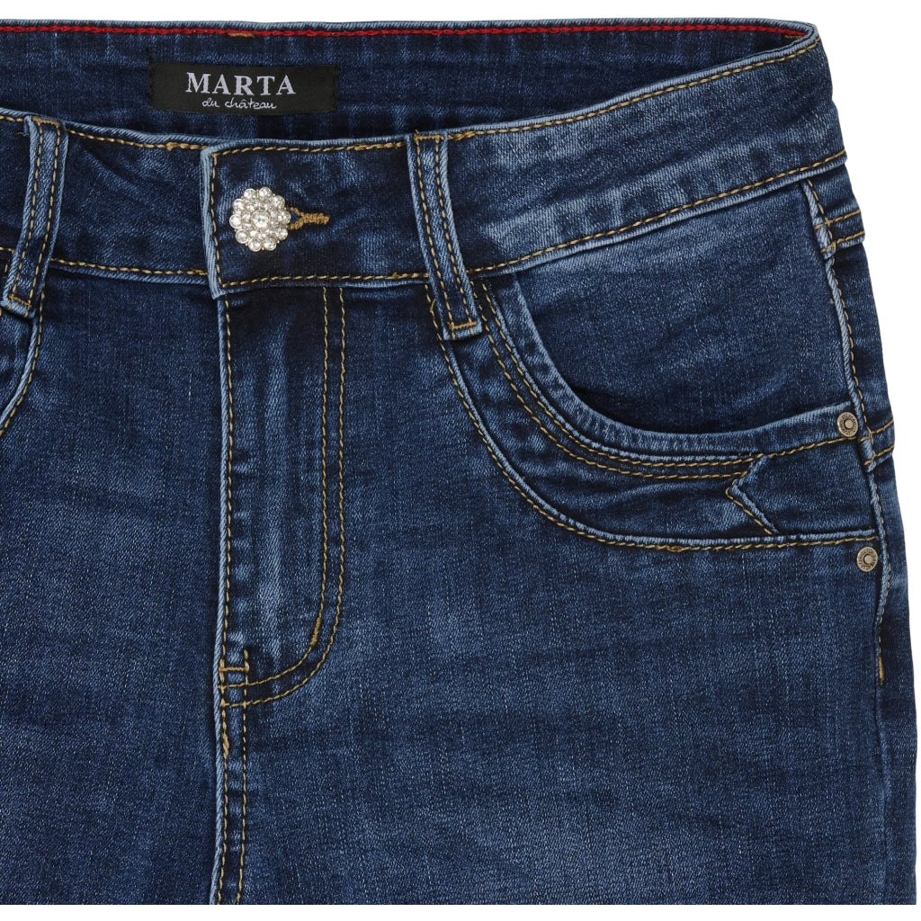 Marta du Chateau dame jeans MdcCarla Mdc181-26173 - Dark Blue Denim