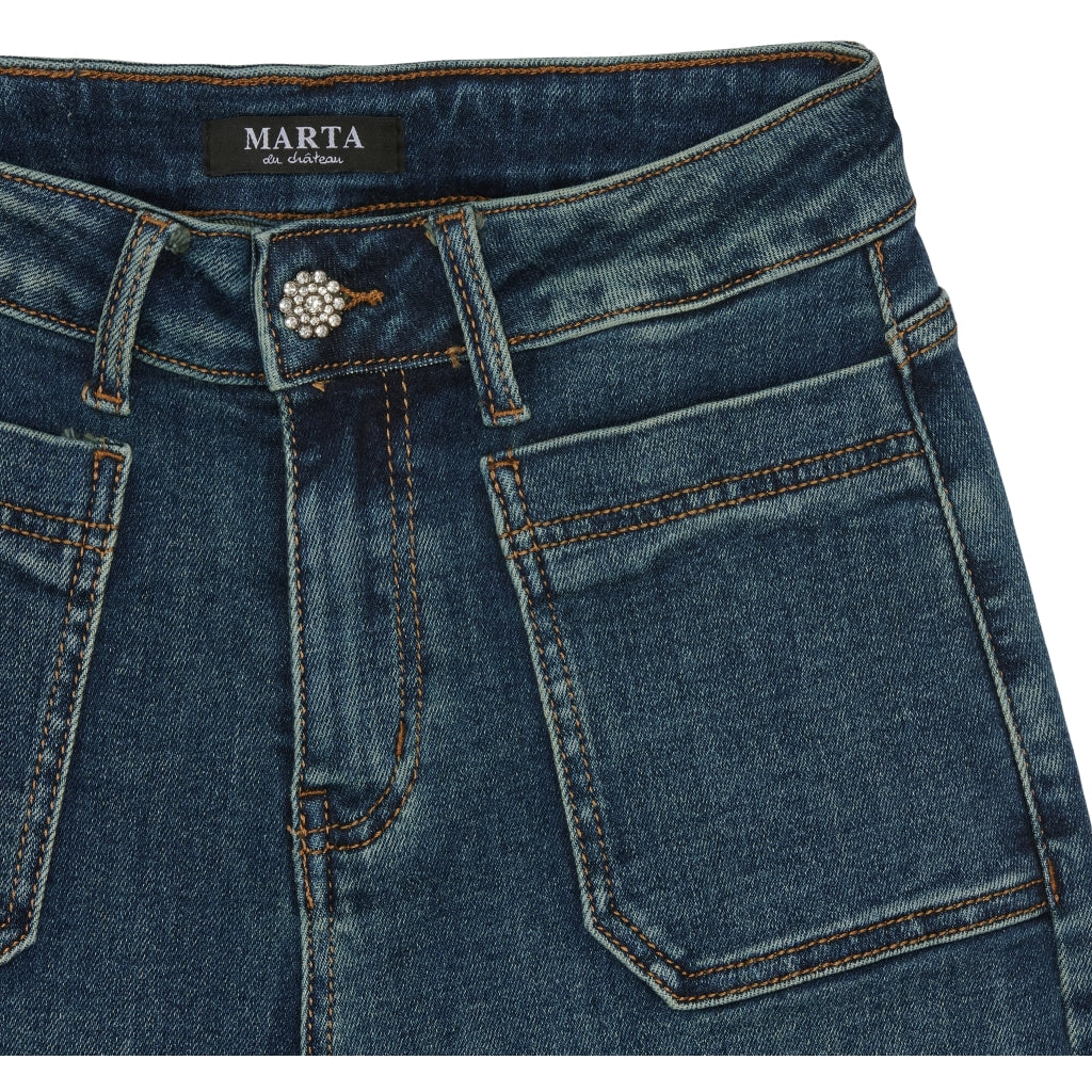 Marta du Chateau dame jeans MdcEsmerelda Mdc187-26179 - Dark Blue Denim