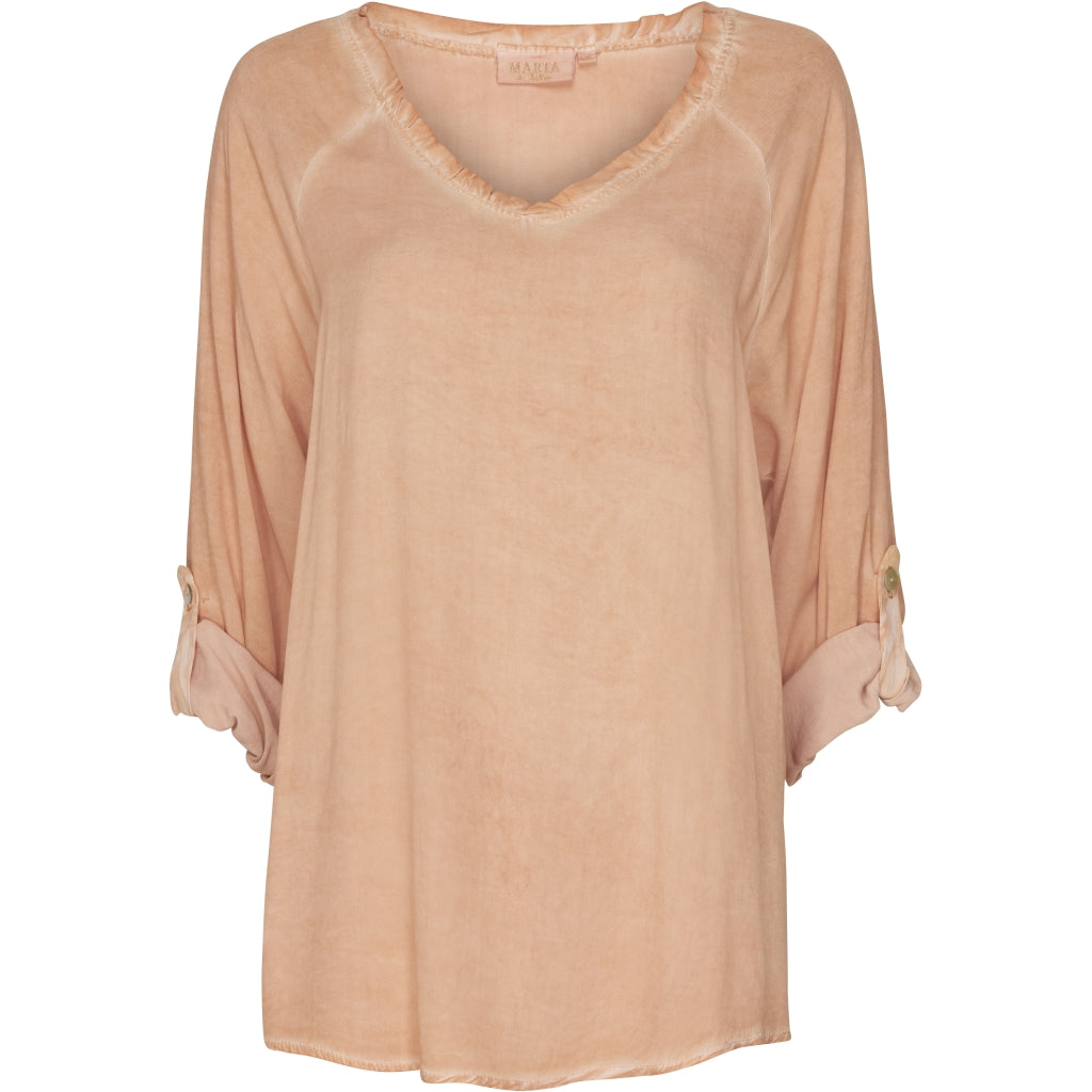 Langærmet bluse - Orange