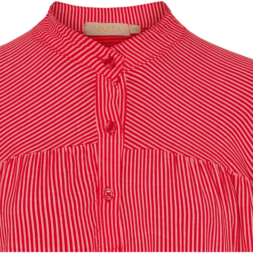 Marta Du Chateau dame bluse MdcIlina - Red Stripe