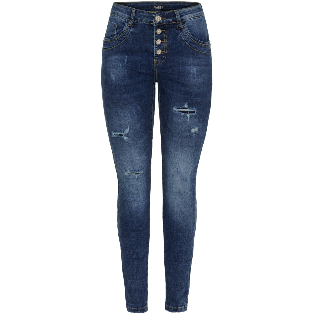 Marta du Chateau dame jeans MdcAmalia Mdc175-26166 - Dark Blue Denim
