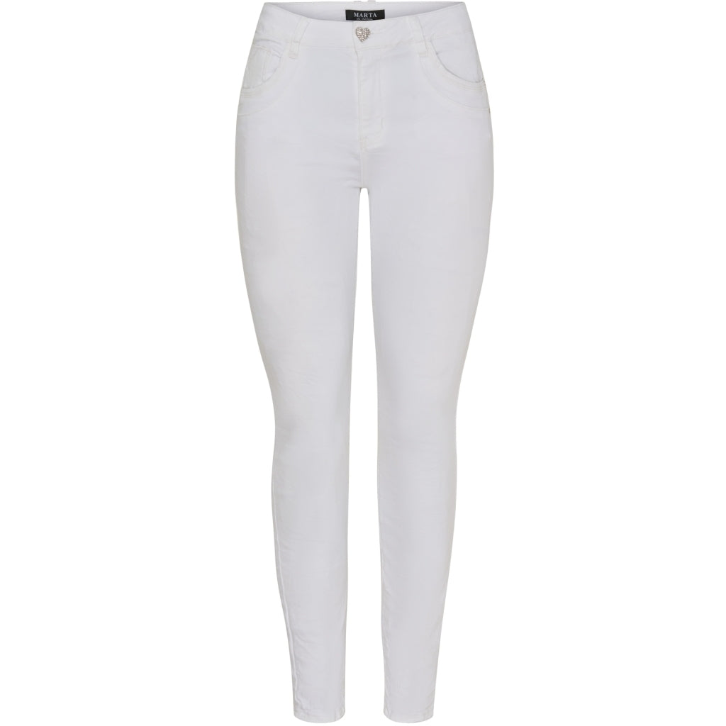Marta Du Chateau dame jeans Emma 2573-11 - White Online nu