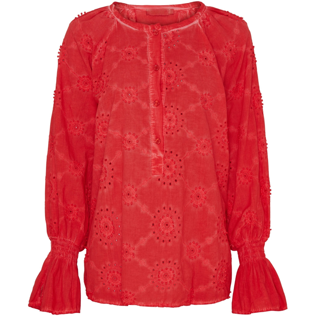 Marta Du Chateau dame bluse MdcBianca - Red Cold Wash