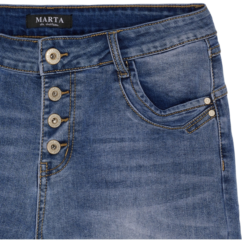 Marta du Chateau dame jeans MdcSolene MDC202-2261 - Blue Denim