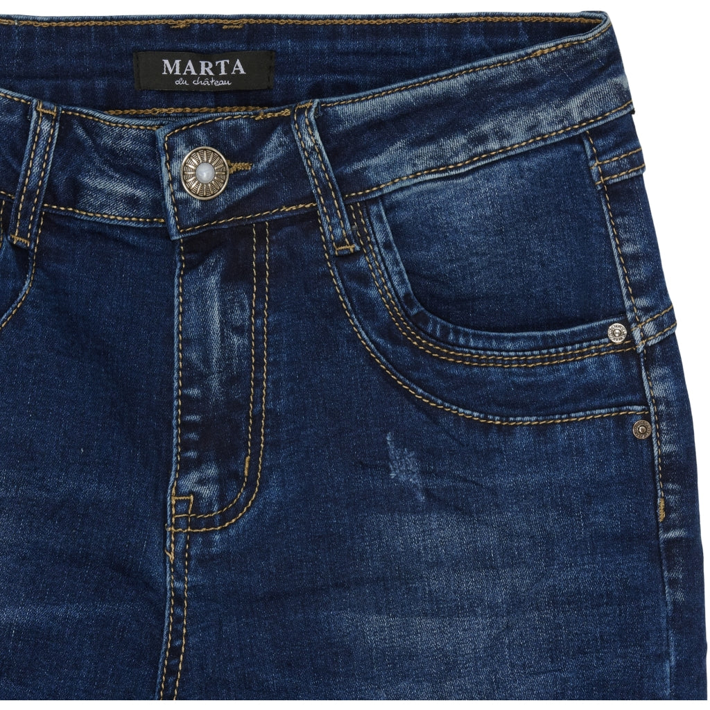 Marta du Chateau dame jeans MdcAzmina Mdc178-26165 - Dark Blue Denim
