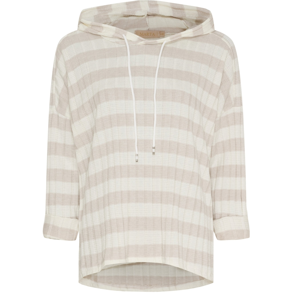Marta du Chateau dame bluse med hætte MdcYsaline 21146 - Beige