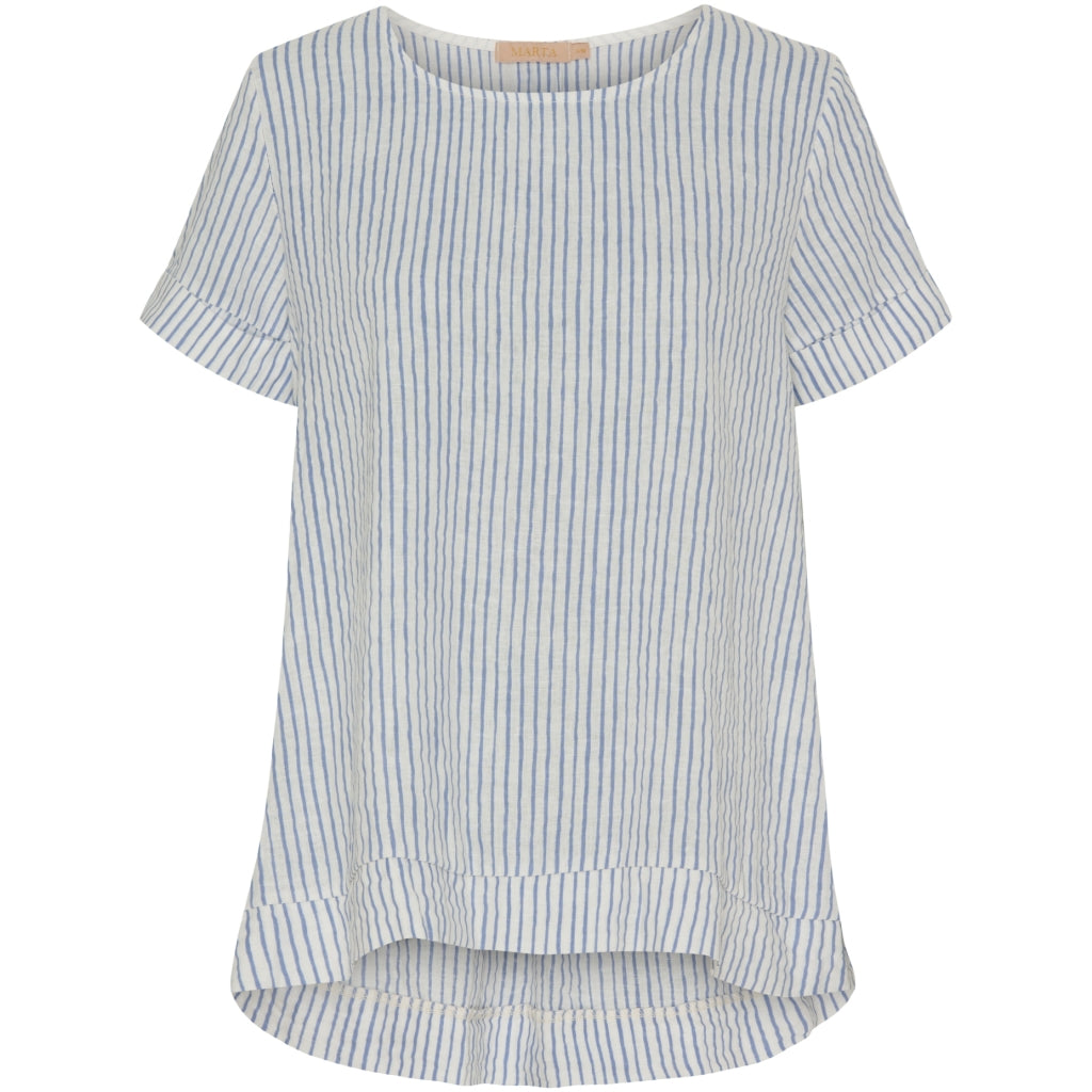 Marta Du Chateau dame bluse MdcNatalie - Panna Jeans 1395 Stripe