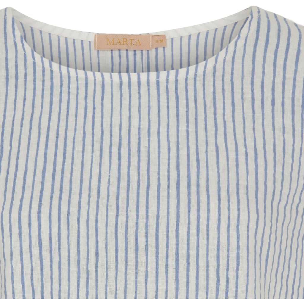 Marta Du Chateau dame bluse MdcNatalie - Panna Jeans 1395 Stripe