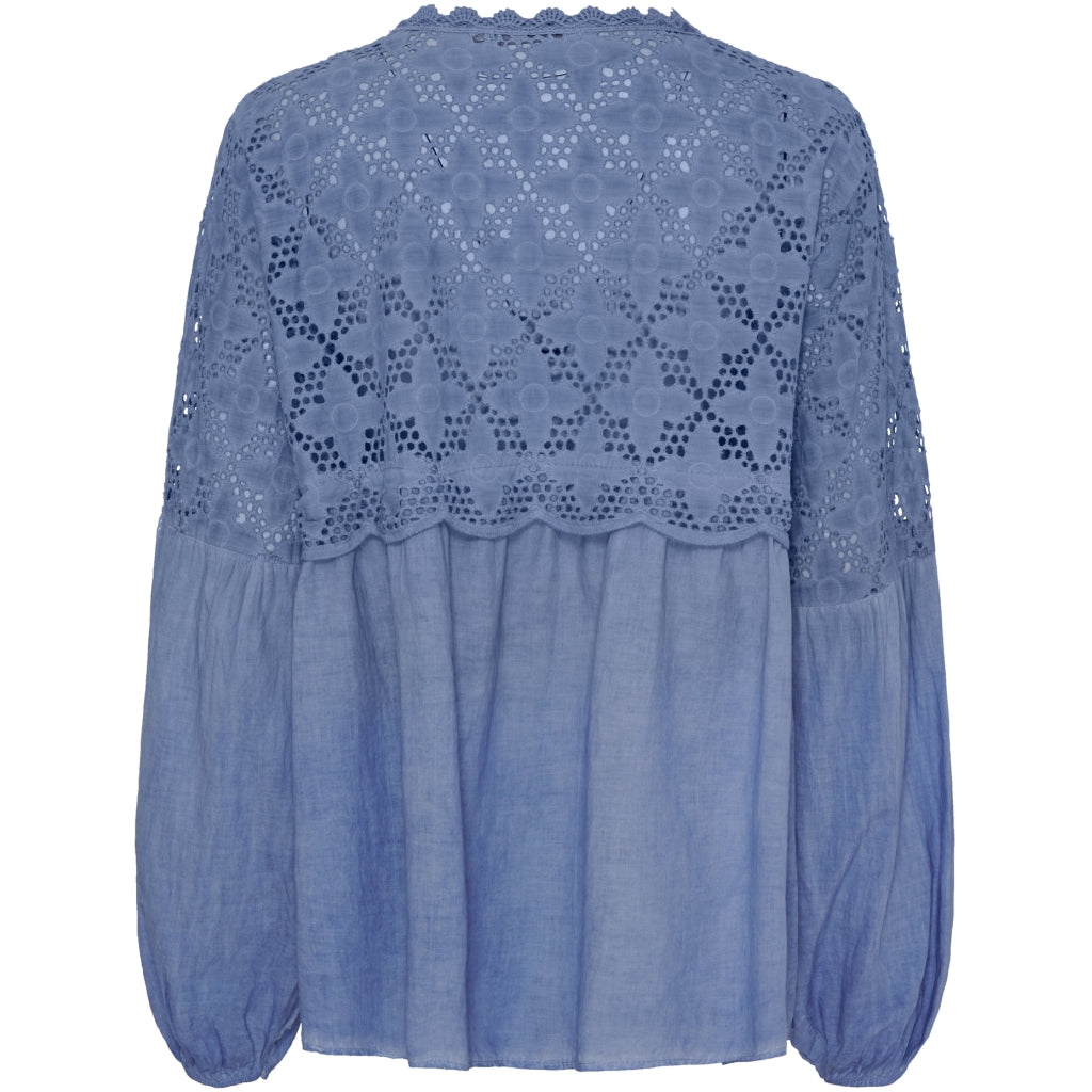 Marta Du Chateau dame bluse MdcAurora - Jeans Cold Wash