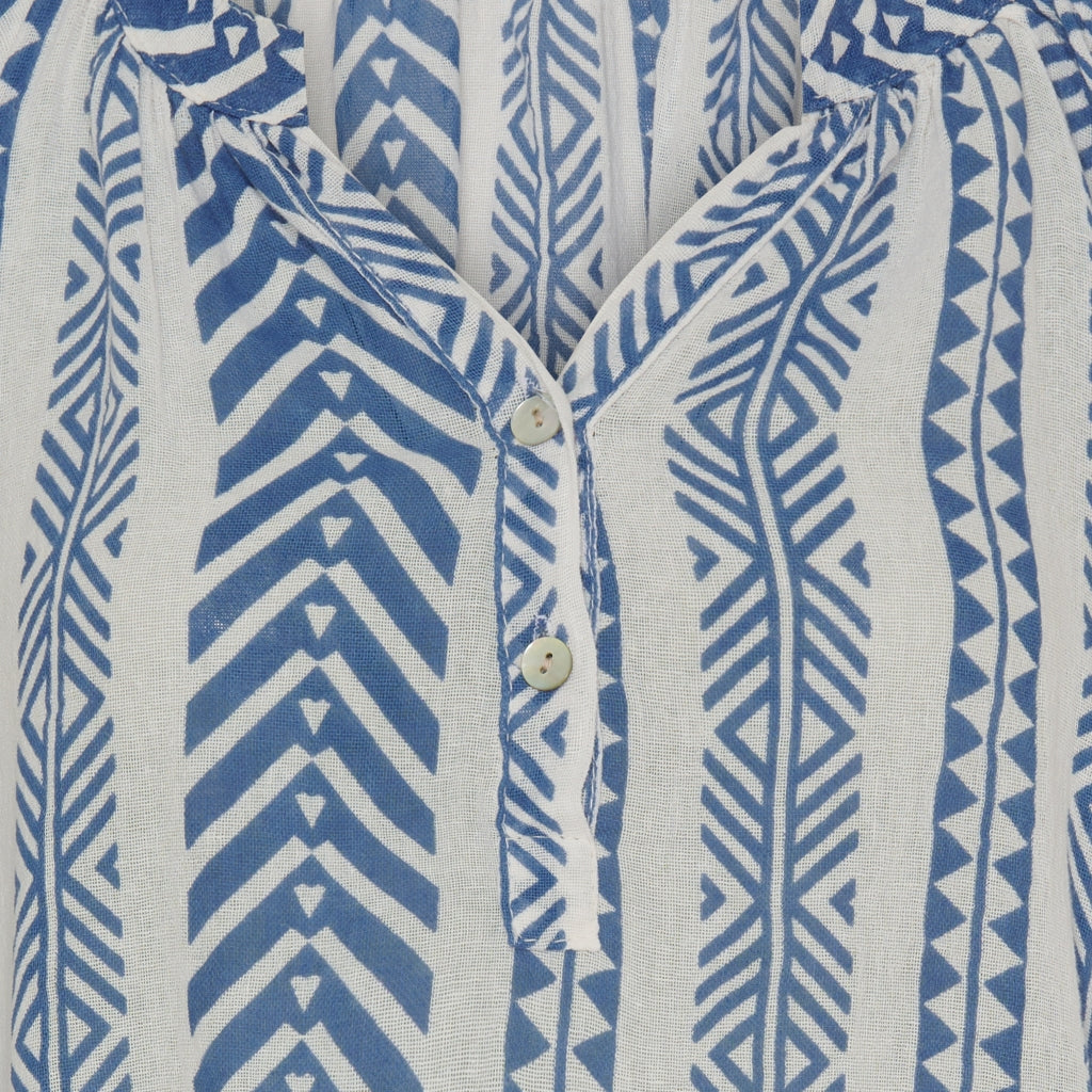Marta Du Chateau dame bluse MdcKairah - Jeans Blue