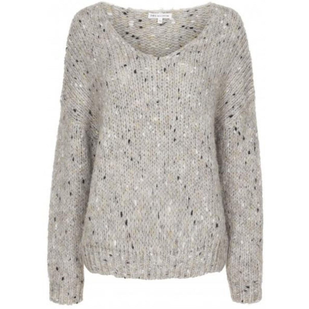 Mønstret strik - Beige