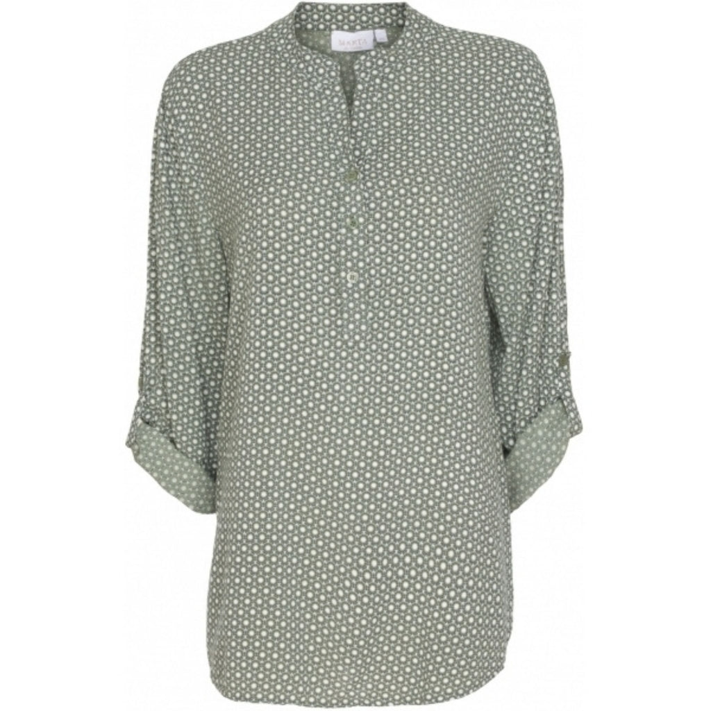 Marta du Chateau bluse 226-1 - Kaki Online nu