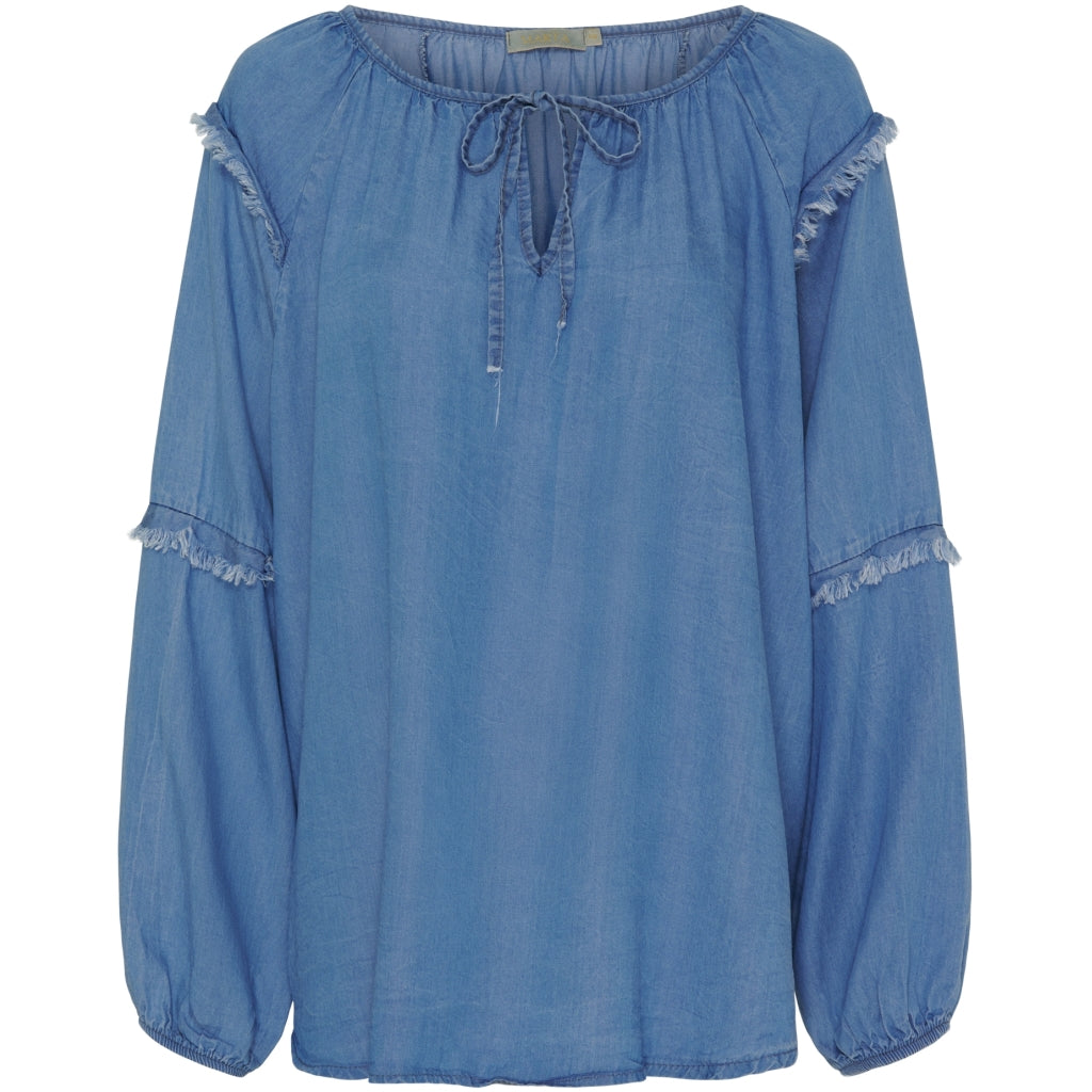 Marta Du Chateau dame bluse MdcMarta - Medium Blue