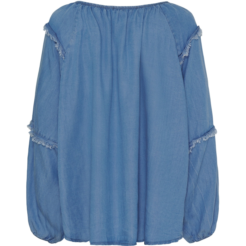 Marta Du Chateau dame bluse MdcMarta - Medium Blue