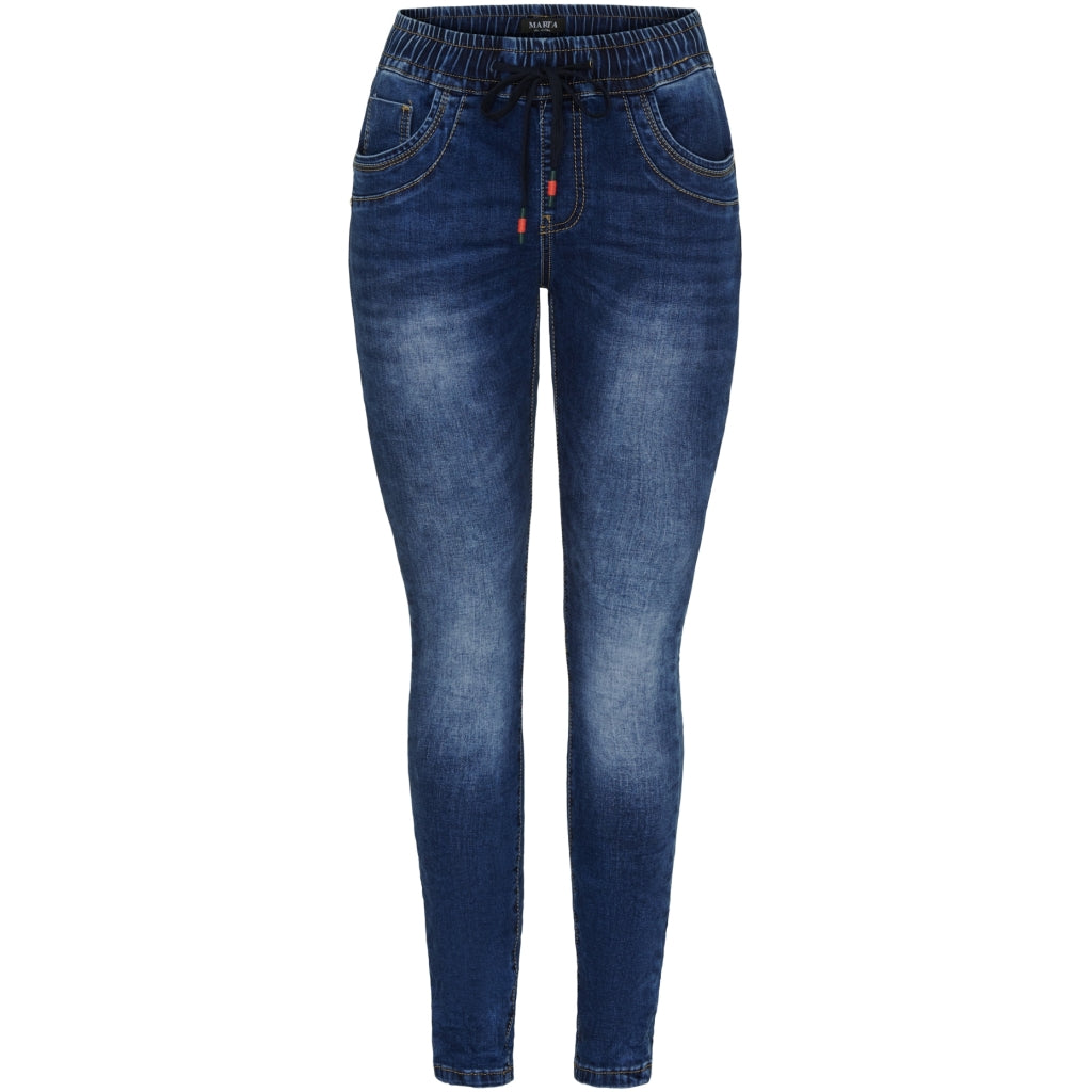 Marta du Chateau dame bukser MdcArcelia Mdc177-26174 - Dark Blue Denim Online Hot Salg