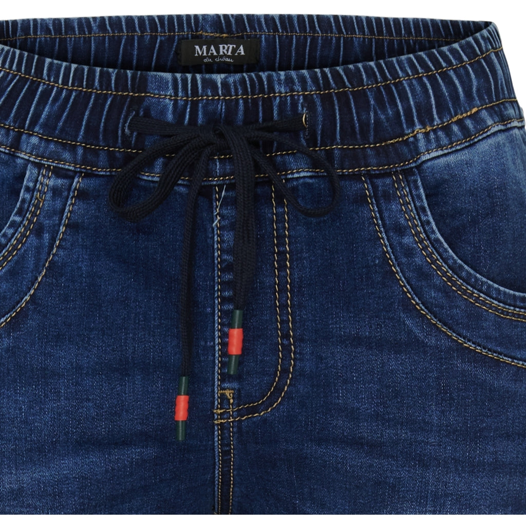 Marta du Chateau dame bukser MdcArcelia Mdc177-26174 - Dark Blue Denim Online Hot Salg