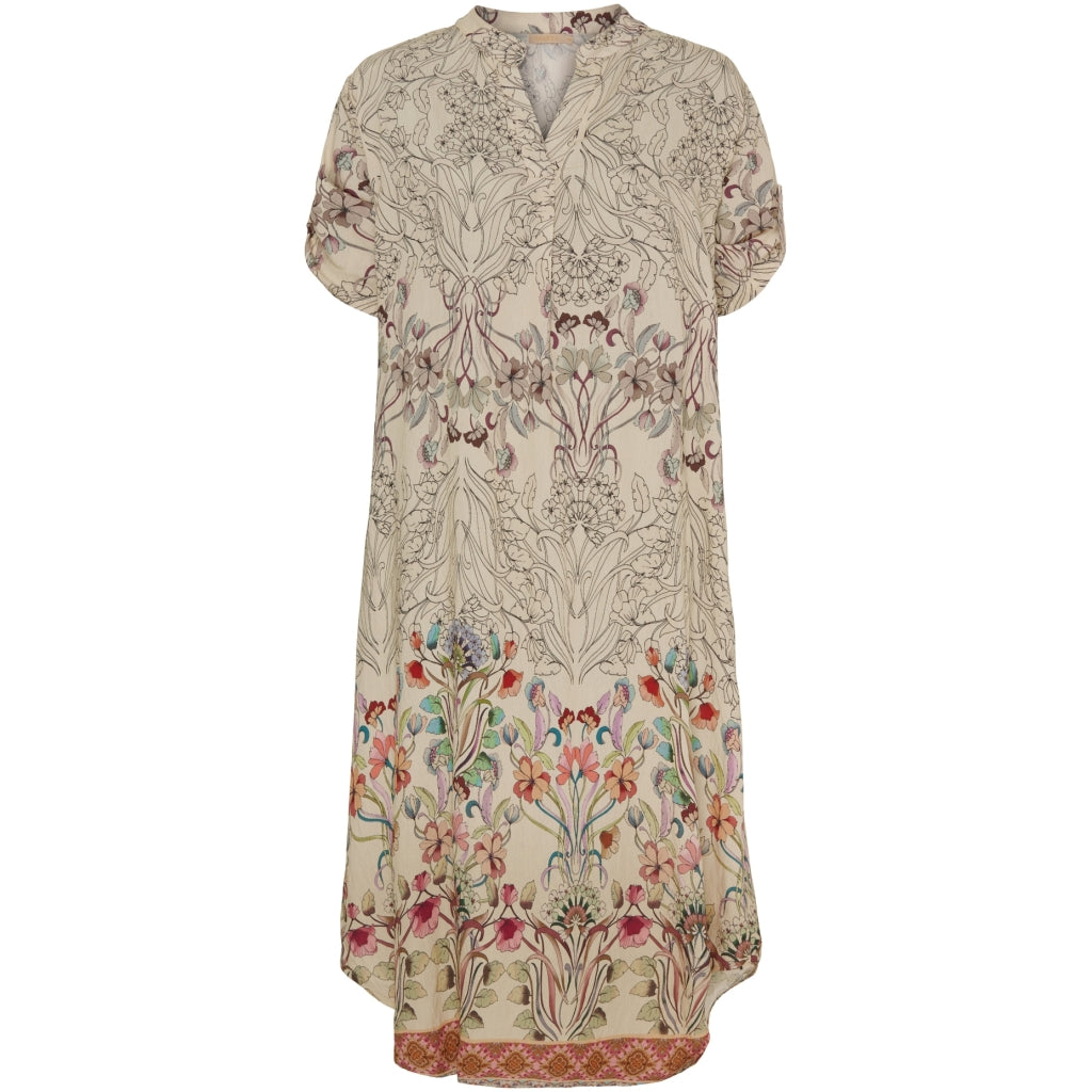 Marta Du Chateau dame kjole MdcHelma 5677 - Beige Flower